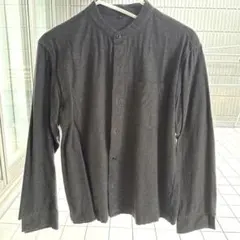 無印　ダークグレー 長袖シャツ Sサイズ