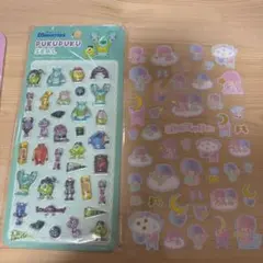 ぷくぷくシール 4種セット モンスターズインク リトルツインスターズ