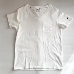 Champion チャンピオン Tシャツ レディース M Vネック 半袖 白