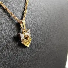 極美品 マリオバレンチノ ネックレス Vロゴ ラインストーン ゴールド 刻印ありのサムネイル