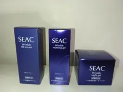 新品未開封【SEAC シワ改善　夜用・朝用・おしろい付きBBクリーム 3本で】のサムネイル