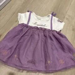 紫　ラプンツェル　ディズニー　チュニック トップス　Tシャツ100cm