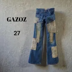 超希少 Y2K GAZOZ パッチワーク ベルボトム フレアデニム グランジ