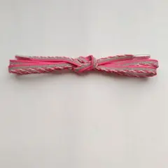 ピンク 編み込み 帯締め