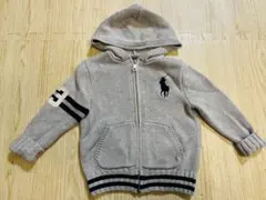 Polo by Ralph Lauren フード付きカーディガン 24M グレー