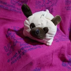 ぬいぐるみペンポーチ　ぬいぐるみ筆箱　パグ？　犬