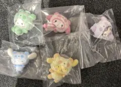 サンリオキャラクターズ　もこもこパンダ　フロッキーマスコット　【コンプリート】