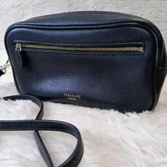 良品✨トプカピ　ショルダーバッグ　カメラバッグ　斜め掛け　シボ革　レザー　黒のサムネイル
