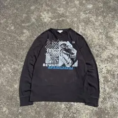 00s DIESEL 長袖 Tシャツ プリント ロゴ archive Y2K