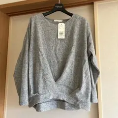 chocola raffine グレー 長袖ニット Lサイズ