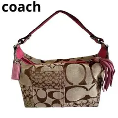 Coach MiniPouch Patchwork Pink Signature