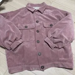 コーデュロイジャケット ピンク