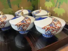 ✳︎未使用品✳︎ 深川製磁 藍の花 蓋付き湯呑み5客セット 美品 - メルカリ