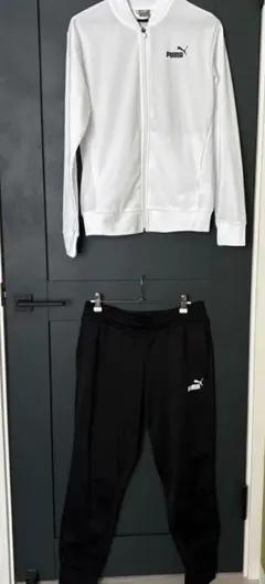 PUMA ジャージ上下セット ホワイト/ブラック