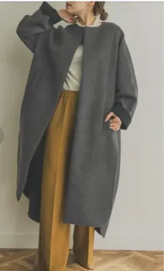 IENAイエナ【2022AW】ノンミュールジングウールリバーコート〈未使用