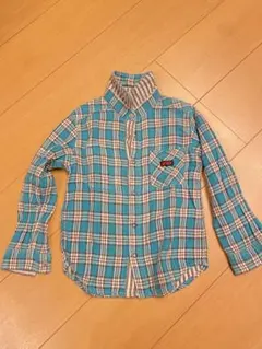 KPBOY 長袖シャツ 120cm リバーシブルシャツ チェック柄