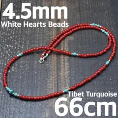 7mm ホワイトハーツ 【シルバー925 ビーズ4個】ディアスキン White 