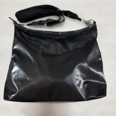 レスポートサックMEDIUM ZIP SHOULDER ブラックシャイン