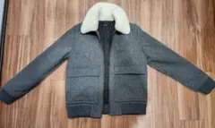 A.P.C. グレー シェルパ襟 ジャケット 34