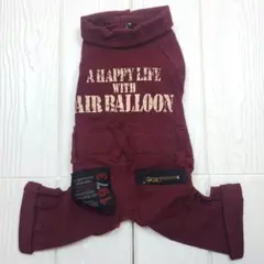 新品タグ付き AIR BALLOON 犬用つなぎ ボルドー Sサイズのサムネイル