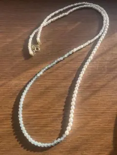 1615 翡翠と淡水パールコンビネックレス