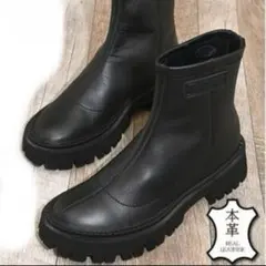 お値下げ！ヨースケ YOSUKE ショートブーツ 23cm 本革 黒