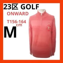 オンワード23区 GOLF ハーフジップニットセーター　M オレンジ