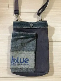稀少【ブルーブルー×アナ】限定コラボ デニム サコッシュ ショルダーバッグ 紺 稀少【ブルーブルー×アナ】限定コラボ デニム サコッシュ