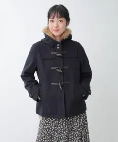 earth music&ecology ネイビーダッフルコートSサイズ