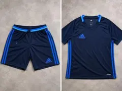 adidas アディダス adizero 上下セット 半袖ハーフパンツ ネイビー