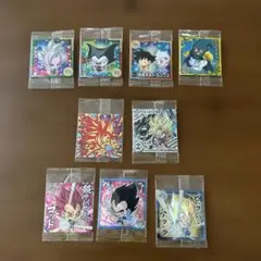 ドラゴンボールウエハースシール　ゴジータ技R極 超9-11 、孫悟空BR含む9点