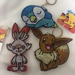 ポケモン ラインストーンマスコットクリーナー イーブイ ヒバニー ポッチャマ
