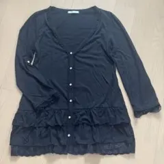axes femmeフリル レース 長袖 ロングカーディガンのサムネイル