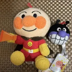 ✯ それいけ！アンパンマンころふわみんなで応援ぬいぐるみバイキンマンの首を添えて