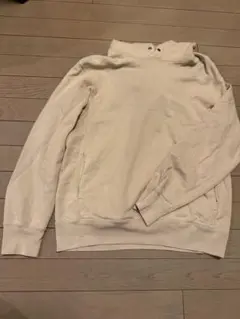 UNIQLO ベージュ M ボタン付きフードパーカー