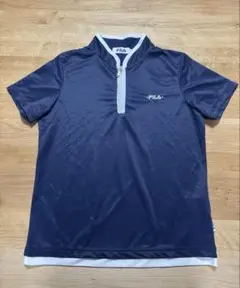 FILA ネイビー ハーフジップシャツ
