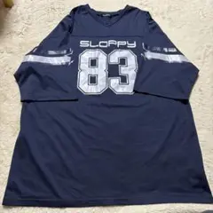 SLOPPY ネイビー ナンバーロゴ　Tシャツ　フリーサイズ