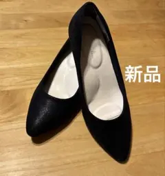 ANY SIS 22.5cm 黒　シャイニーレディライク パンプスのサムネイル
