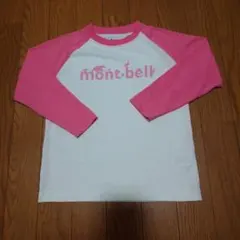 mont-bell キッズ　WIC ラグランTシャツ ピンク 120のサムネイル