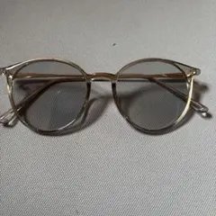 クリアメタルフレーム ラウンドサングラス