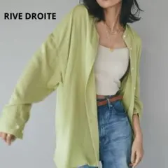 【リヴドロワ　RIVE DROITE】オーバーシャツ　バンドカラー　長袖　シャツのサムネイル