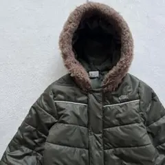 NIKE ナイキ 100㎝ ダウンジャケット ファー付き カーキ 深緑 美品