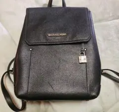MICHAEL KORS ブラックレザー バックパック