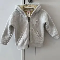 美品　Bonpoint グレー 裏起毛　フード付きパーカー　ジャケット　3