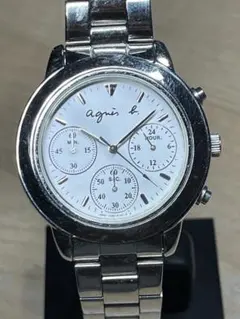 SEIKO agnes b. クロノグラフ V654 5BAR 純正ベルト　稼働のサムネイル