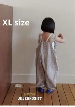 JEJEUNOSITY チェック柄 オーバーオール XL