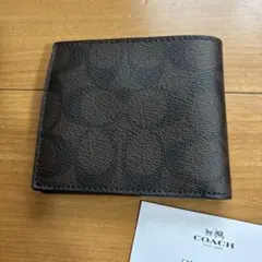 COACH コーチ 二つ折り財布 財布 ブラウン　内側傷・傷みあり