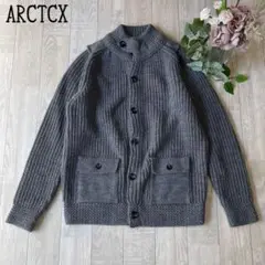 【ARCTCXアークデリクス】イタリア製 メンズニットカーディガン グレー 46