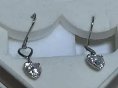 ハート型クリスタル フックピアス