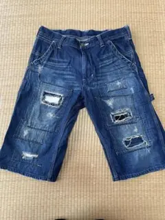 Lee ダメージ加工 ショートパンツ Sサイズ